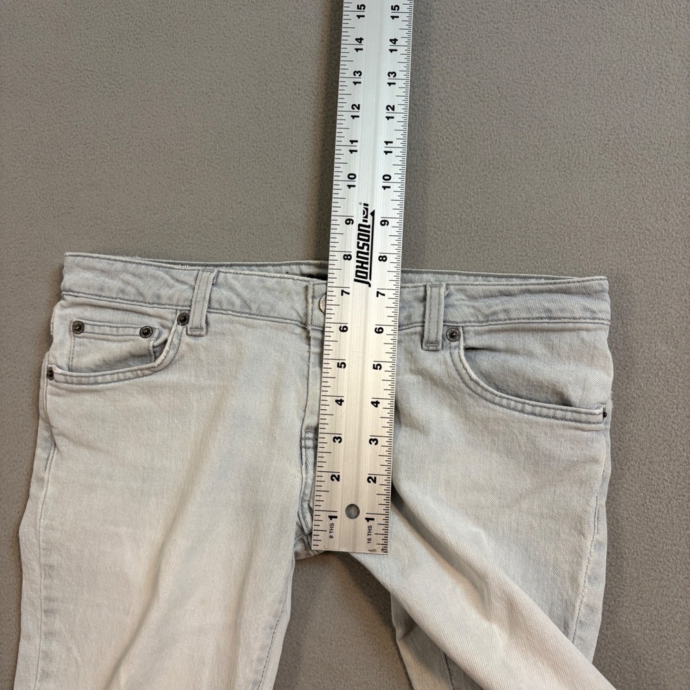 American Eagle Low Rise Bootcut Jeans Light Wash Y2K Womens 6 distressed - Picture 12 of 15